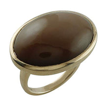 Load image into Gallery viewer, Carillon Certified Chocolate Moonstone Natural Gemstone OVAL Shape Anniversary Ring 10K Rose Gold Jewelry For Women for Men
