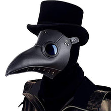 Load image into Gallery viewer, Raxwalker Plague Doctor Bird Mask Long Nose Beak Cosplay Steampunk Halloween Costume Props (Black)
