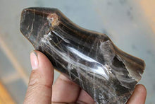 Load image into Gallery viewer, Crystal, 415G Natural Black Moonstone Crystal Healing Chakra Aura Torch Shape K12
