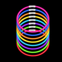 Load image into Gallery viewer, 300 Pack Glow Sticks with 100 22” Necklaces + 200 8” Bracelets Connector Included; Glow in The Dark Halloween Party Bulk Supplies, Neon Light Up Accessories for 4th of July &amp; Independent Day
