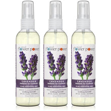 Load image into Gallery viewer, Natural Flower Power Air Freshener Spray | Lavender 4 Fl Oz | Pack of 3 | Scented w/ Pure Essential Oils | Non-Aerosol Plant-Based Odor Eliminator | Room, Linen, or Car Spray| Cruelty-Free &amp; Vegan
