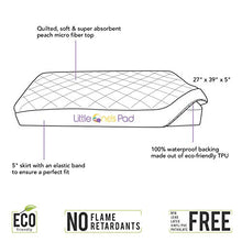 Load image into Gallery viewer, Little One's Pad Pack N Play Crib Mattress Cover - 27" X 39" - Fits Most Baby Portable Cribs, Play Yards and Foldable Mattresses - Waterproof, Dryer Safe - Comfy and Soft Fitted Crib Protector
