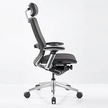 Load image into Gallery viewer, IC2 Mesh Black Shell Ergonomic Computer Chair with Headrest Dimensions: 25.5-27.5"W x 28"D x 45-52"H Seat Dimensions: 19"Wx17-19"Dx16-21"H Black Mesh/Black/Black Poly Shell/Chrome Arms and Base
