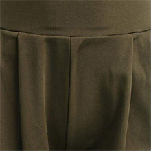 Load image into Gallery viewer, LROSEY Women's Stretchy Solid Color High Waisted Wide Leg Palazzo Pants with Pockets Green
