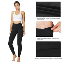 Load image into Gallery viewer, BALEAF Women's Yoga Leggings High Waisted Tummy Control Pants Non See-Through Fabric Black Size L
