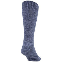 Load image into Gallery viewer, Gold Toe Men's Lodge Sustainable Crew Socks, 2 Pairs, Navy Marl, Dark Turquoise, Shoe Size: 6-12.5
