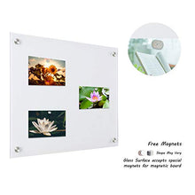 Load image into Gallery viewer, Glass Dry Erase Board, 24 x 18 Inches Magnetic Glass Board with Pen Tray, Ultra White
