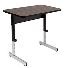 Load image into Gallery viewer, Calico Designs Adapta Height Adjustable Office Desk, All-Purpose Utility Table, Sit to Stand up Desk Home Computer Desk, 23" - 32" in Powder Coated Black Frame and 1" Thick Walnut Top, 36 Inch
