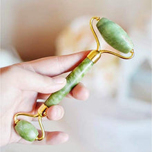 Load image into Gallery viewer, Jade Roller and Gua Sha Set for Beautiful Skin Detox - Facial Body Eyes Neck Massager Tool Reduce Wrinkles Aging - Original Natural Jade Stone
