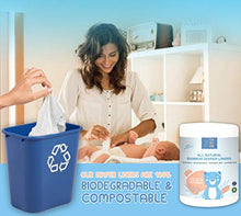 Load image into Gallery viewer, Disposable Cloth Bamboo Diaper Liners –Fragrance Free, Chlorine Free &amp; Eco-Friendly , Flushable Biodegradable Reusable Liners for Cloth Diaper - 100 Sheets per roll
