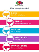 Load image into Gallery viewer, Fruit of the Loom Girls' Big Cotton Brief Underwear, 14 Pack-Fashion Assorted, 14
