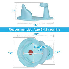 Load image into Gallery viewer, Bath Seat Baby Bathtub Seat with Non-Slip &amp; Soft Bath Mat, Portable Toddler Infant Child Bath Tub Seat with Backrest, 6-12 Months, Blue
