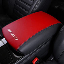 Load image into Gallery viewer, XITER Car Armrest Cover Saver, 1 Pc Center Console Leather Pad Fit for Ford Edge 2015-2021, Central Console Armrest Box Protector Interior Accessories (Black+Red)
