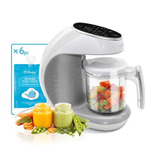 Load image into Gallery viewer, TCBunny Baby Food Maker Processor | 7 in 1 Meal Station with Steam Cooker, Blender, Chopper, Defroster, Reheater, Disinfector, Auto Cleaning Function, 20 Oz Tritan Stirring Cup, White
