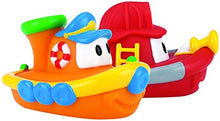 Load image into Gallery viewer, Nuby 2-Pack Tub Tugs Floating Boat Bath Toys, Colors May Vary
