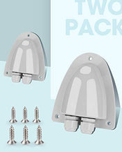 Load image into Gallery viewer, BougeRV 2 Pack Solar Double Cable Entry Gland Box, RV roof Waterproof ABS Solar Double Cable Entry housing for RVs, Boats, Yacht, Roofs，camperman for All Cable Types 14AWG to 10AWG （Gray）
