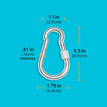 Load image into Gallery viewer, Jungle Gym Kingdom Swing Set Hangers - 4 Heavy Duty Brackets with Locking Snap Hooks for Porch, Patio, Playground - Indoor/Outdoor Hardware &amp; Accessories
