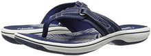 Load image into Gallery viewer, Clarks Women's Breeze Sea Flip Flop, New Navy Synthetic, 8 B(M) US

