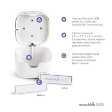 Load image into Gallery viewer, Munchkin Portable UV Sterilizer, Kills 99.99% of Germs in 59 Seconds, White, Mini UV Light Sanitizer Box
