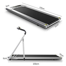 Load image into Gallery viewer, Exercise &amp; Fitness Treadmills Foldable Treadmill, Controllable Armrest and Remote Control, Speed 1-6km / h Adjustable, Professional Home Treadmill (Color : Gray, Size : 150616cm)
