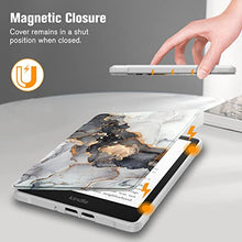 Load image into Gallery viewer, Fintie Hybrid Slim Case for 6.8" Kindle Paperwhite (11th Generation-2021) and Kindle Paperwhite Signature Edition - Shockproof Cover with Transparent Back Shell, Cloudy Marble
