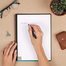 Load image into Gallery viewer, Rocketbook Smart Reusable Notebook - Dot-Grid Eco-Friendly Notebook with 1 Pilot Frixion Pen &amp; 1 Microfiber Cloth Included - Atomic Red Cover, Executive Size (6" x 8.8")
