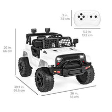 Load image into Gallery viewer, Best Choice Products 12V Kids Ride On Truck Car w/Parent Remote Control, Spring Suspension, LED Lights, AUX Port - White
