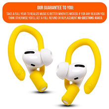 Load image into Gallery viewer, WC HookZ - Upgraded Over Ear Hooks for AirPods Pro &amp; AirPods 1, 2 &amp; 3-2 Size Pairs Included in Package, Made by Wicked Cushions | Neon Yellow
