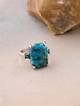 Load image into Gallery viewer, YoTreasure 11.18 Ct. Turquoise &amp; London Blue Topaz Solid 925 Sterling Silver Ring Jewelry
