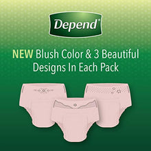 Load image into Gallery viewer, Depend FIT-FLEX Incontinence Underwear for Women, Disposable, Maximum Absorbency, XL, Blush, 26 Count (Packaging May Vary)
