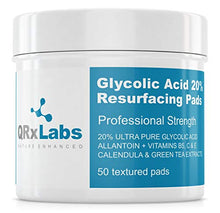 Load image into Gallery viewer, Glycolic Acid 20% Resurfacing Pads for Face &amp; Body with Vitamins B5, C &amp; E, Green Tea, Calendula, Allantoin - Exfoliates Surface Skin and Reduces Fine Lines and Wrinkles - Peel Pads
