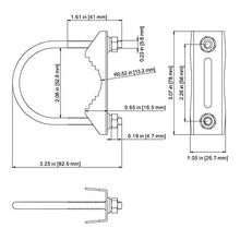 Load image into Gallery viewer, 2 PCS Stainless Steel Antenna Mount Clamp U-Bolt Mounting Hardware（All Nuts and gaskets are Made of Stainless Steel） Antenna Mast Clamp V Jaw Bracket Accessories for Outside Home Antenna
