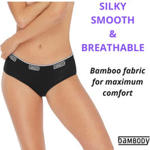 Load image into Gallery viewer, Bambody Leak Proof Hipster: Sporty Period Panties for Women and Teens - 1 Pack: Black - Medium
