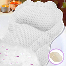 Load image into Gallery viewer, Bath Pillow RUVINCE Luxurious Bath Pillows for Tub Contains 2 Loofah Body Scrubber Ergonomic Bathtub Pillow for Neck，Head &amp; Shoulders
