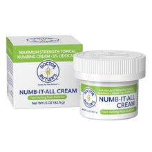 Load image into Gallery viewer, Doctor Butler's Numb It All Cream – Topical Numbing Cream with 5% Lidocaine, Itch and Pain Relief Cream, Fast Acting &amp; Maximum Strength for Topical Pain Relief (1.5oz)

