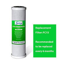 Load image into Gallery viewer, iSpring CKC1C Countertop Drinking Water Filtration System with Carbon Filter, 2.5" x 10", Clear
