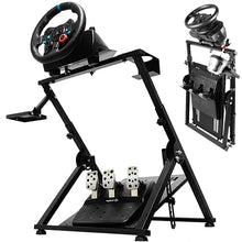 Load image into Gallery viewer, Minneer X PRO G923 Racing Wheel Stand Fit for Logitech Fanatec Thrustmaster, G25 G27 G29 G920 T300 T500 T300RS PS4 Xbox Solid Foldable Gaming Steering Simulator Cockpit. Wheel &amp; Pedals Not Included
