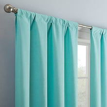 Load image into Gallery viewer, ECLIPSE Kendall Modern Blackout Thermal Rod Pocket Window Curtain for Bedroom or Living Room (1 Panel), 42" x 63", Pool
