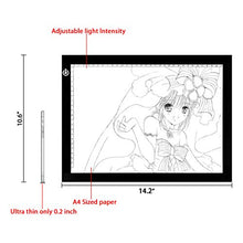 Load image into Gallery viewer, LITENERGY Portable A4 Tracing LED Copy Board Light Box, Ultra-Thin Adjustable USB Power Artcraft LED Trace Light Pad for Tattoo Drawing, Streaming, Sketching, Animation, Stenciling
