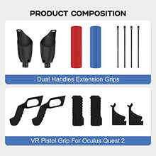 Load image into Gallery viewer, Esimen VR Game Gun and Dual Handles Extension Grips for Oculus Quest 2 Sports Shooter Game Accessories Bundle,Enhanced VR Shooting Beat Saber Gaming Experience
