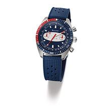 Load image into Gallery viewer, Bulova Men's Stainless Steel Quartz Dress Watch with Silicone Strap, Blue, 20 (Model: 98A253)
