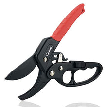 Load image into Gallery viewer, gonicc 8" Professional Ratchet Anvil Pruning Shears (GPPS-1011), Ratcheting Mechanism, Anvil Groove Design, Reinforced Design Handle, Garden Shears Clippers, Anvil Pruner, Hand Tools Scissors Loppers
