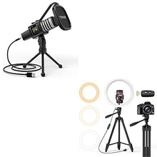 Load image into Gallery viewer, TONOR TC30 USB PC Microphone with 12 inch Selfie Ring Light for Zoom Conference/TikTok/YouTube/Makeup/Photographer/Streaming
