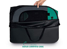 Load image into Gallery viewer, Ruff 'n Ruffus Portable Foldable Pet Playpen + Carrying Case &amp; Collapsible Travel Bowl (Extra Large (48" x 48" x 23.5")) (Medium (29" x 29" x 17") with Free Bonus, Aqua)
