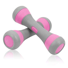 Load image into Gallery viewer, Vivitory Adjustable Dumbbells Set for Women, 4.4lb /6.6lb /8.8lb Weight Options, Dumbbells Weight Pair(Set of 2), Non-Slip Neoprene Hand, All-Purpose, Exercise Dumbbells for Home, Office, Gym (Pink)
