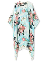 Load image into Gallery viewer, Breezy Lane Women's Kimono Cardigan with Blue Tie Dye Print Beach Cover Up Swimsuit
