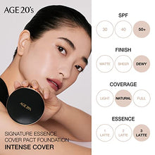 Load image into Gallery viewer, AGE 20's Signature Intense Foundation Makeup Full Coverage, Korean Cushion Foundation SPF 50+, 71% Essence Natural Dewy Finish, Refill Included , #21 Light Beige (0.49 oz x2 ea)
