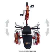 Load image into Gallery viewer, Mobo Cruiser Triton Pro Recumbent Trike. Adult Beach Cruiser Tricycle for Women &amp; Men. Petal 3-Wheel Bike , Red, 28 x 29 x 48 inches (61” extended)
