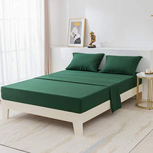 Load image into Gallery viewer, PY HOME &amp; SPORTS Queen Bed Sheets Set 4 Piece 1800 Thread Count Green Bed Sheets Queen Set with 16" Deep Pocket Super Soft and Comforterble (Green, Queen)

