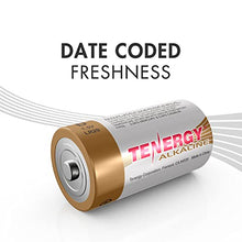 Load image into Gallery viewer, Tenergy 1.5V D Alkaline LR20 Battery, High Performance D Non-Rechargeable Batteries for Clocks, Remotes, Toys &amp; Electronic Devices, Replacement D Cell Batteries, 24-Pack
